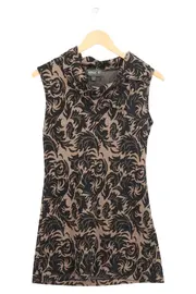 Vorschaubild 1 von Damen Freizeitkleid Gr. 36/S Beige Schwarz Floral Elegant Vintage