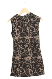 Vorschaubild 2 von Damen Freizeitkleid Gr. 36/S Beige Schwarz Floral Elegant Vintage