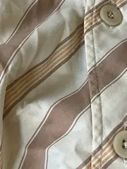 Vorschaubild 2 von Herren Freizeithemd gestreift Beige Gr. 40 Kurzarm