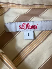 Vorschaubild 3 von Herren Freizeithemd gestreift Beige Gr. 40 Kurzarm