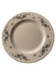 Vorschaubild 1 von Unterteller Porzellan Weiß Blumenmuster Klassisch 25cm