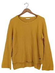 Vorschaubild 1 von EDC Damen Strickpullover Gelb Gr. 40;L Casual Rippstrick