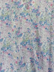 Vorschaubild 3 von Damen Bluse Gr. 34 Kurzarm Blumenmuster Wickeloptik Mehrfarbig