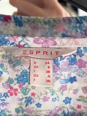 Vorschaubild 5 von Damen Bluse Gr. 34 Kurzarm Blumenmuster Wickeloptik Mehrfarbig