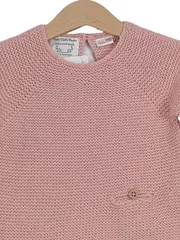 Vorschaubild 3 von Baby Mädchen Strickpullover Rosa Gr. 86 Casual Langarm