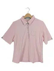Vorschaubild 1 von Damen Poloshirt Klassisch Rosa Gr. 42 XL Kurzarm Baumwolle Uni