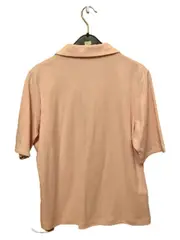 Vorschaubild 6 von Damen Poloshirt Klassisch Rosa Gr. 42 XL Kurzarm Baumwolle Uni