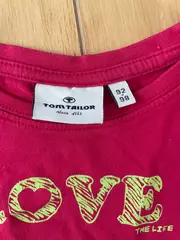 Vorschaubild 4 von Mädchen T-Shirt Gr. 92 Pink mit LOVE Schriftzug
