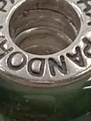 Vorschaubild 3 von Murano Glas Charm Bead Polka Dot Grün Hellblau 925 Silber