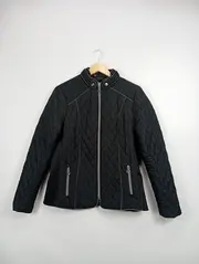 Vorschaubild 2 von Steppjacke Damen Gr. 40 Schwarz Casual Gesteppt Reißverschluss