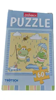Vorschaubild 2 von Puzzle 60 Teile Frösche im Regen 21,5 x 21,5 cm Kinderpuzzle