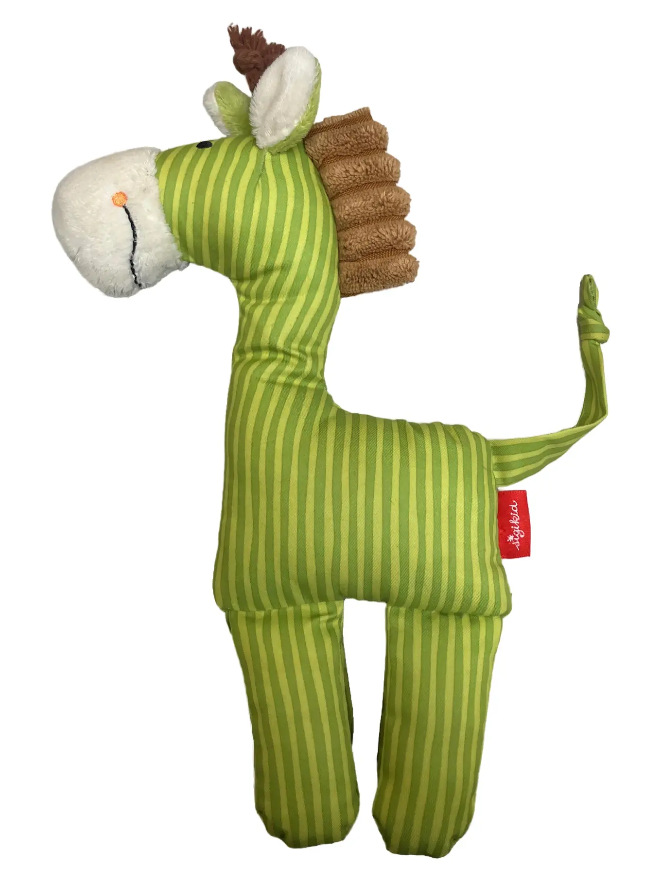 SIGIKID Baby Kuscheltier Pferd Grün Gestreift Stofftier Schmusetier