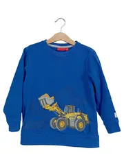 Vorschaubild 1 von Pullover Kinder Gr. 104 Blau Grafik Schriftzug Baumwolle