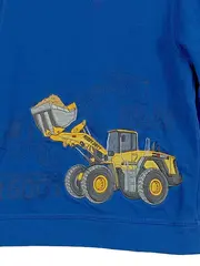 Vorschaubild 2 von Pullover Kinder Gr. 104 Blau Grafik Schriftzug Baumwolle