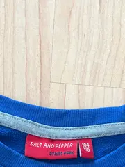 Vorschaubild 4 von Pullover Kinder Gr. 104 Blau Grafik Schriftzug Baumwolle