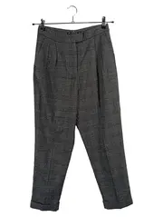 Vorschaubild 1 von Basic Anzughose Damen XS Grau Kariert Business Bundfalte
