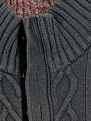 Vorschaubild 7 von Herren Strickpullover Zopfmuster Grau XL Casual Langarm