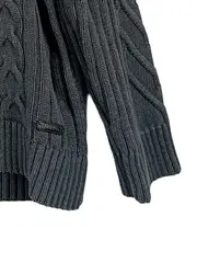 Vorschaubild 5 von Herren Strickpullover Zopfmuster Grau XL Casual Langarm