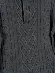 Vorschaubild 3 von Herren Strickpullover Zopfmuster Grau XL Casual Langarm