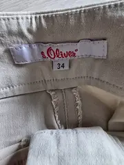 Vorschaubild 2 von Damen Stoffhose Business Beige Gr. 34/W26 Viskose Uni