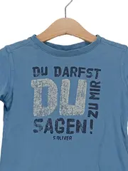 Vorschaubild 2 von Langarmshirt Kinder Gr. 98 Blau Schriftzug Baumwolle Casual