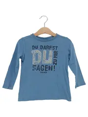 Vorschaubild 1 von Langarmshirt Kinder Gr. 98 Blau Schriftzug Baumwolle Casual