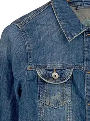 Vorschaubild 2 von Damen Jeansjacke Blau Gr. M 38 Baumwolle Casual