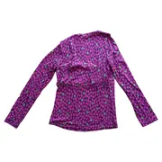 Vorschaubild 2 von Damen Langarmshirt Gr. 36/S Lila Casual Punkte Lyocell