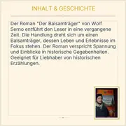 Vorschaubild 3 von Der Balsamträger Wolf Serno Historischer Roman Taschenbuch Deutsch Knaur