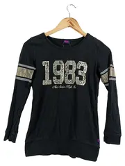 Vorschaubild 1 von Langarmshirt Mädchen 1983 Gr. 140/146 Schwarz Casual