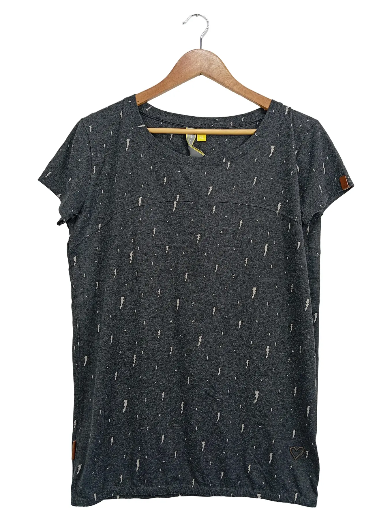 ALIFE & KICKIN Damen T-Shirt Blitzmuster Grau Gr. 42/XL Casual