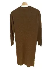 Vorschaubild 2 von Damen Strickjacke Langarm Rippstrick Braun Gr. M