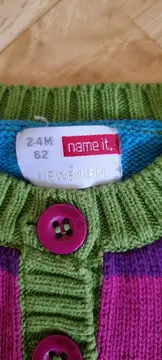 Vorschaubild 4 von . Kinder Pullover gestreift Mehrfarbig Gr. 62 Langarm Baumwolle