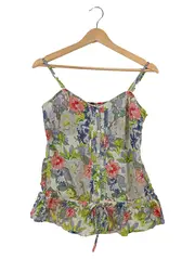 Vorschaubild 1 von Damen Top Gr. 38 M Blumenmuster Mehrfarbig Feminin Sommer