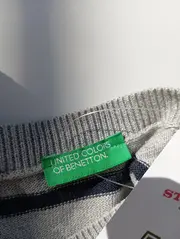 Vorschaubild 3 von Pullover Damen 42/XL Grau Gestreift Casual