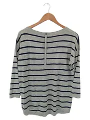 Vorschaubild 2 von Pullover Damen 42/XL Grau Gestreift Casual