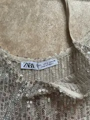 Vorschaubild 3 von Damen Pailletten Top Silber Gr. 36/S Glamourös Party