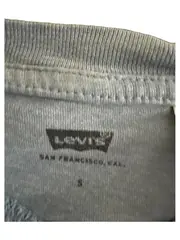 Vorschaubild 2 von Herren T-Shirt Gr. 46, S Blau Logo-Print Casual Baumwolle