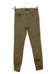 Vorschaubild 1 von Damen Skinny Fit Jeans Gr. 36 S Grün Baumwolle Stretch Hose