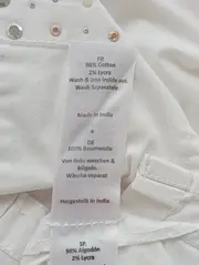 Vorschaubild 3 von Kinder Bluse Gr. 128 Weiß Pailletten Klassisch Preppy Hemdbluse