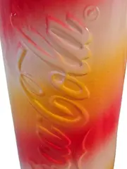 Vorschaubild 2 von Glas 300ml Mehrfarbig Farbverlauf Rot Gelb Fan Becher Trinkglas