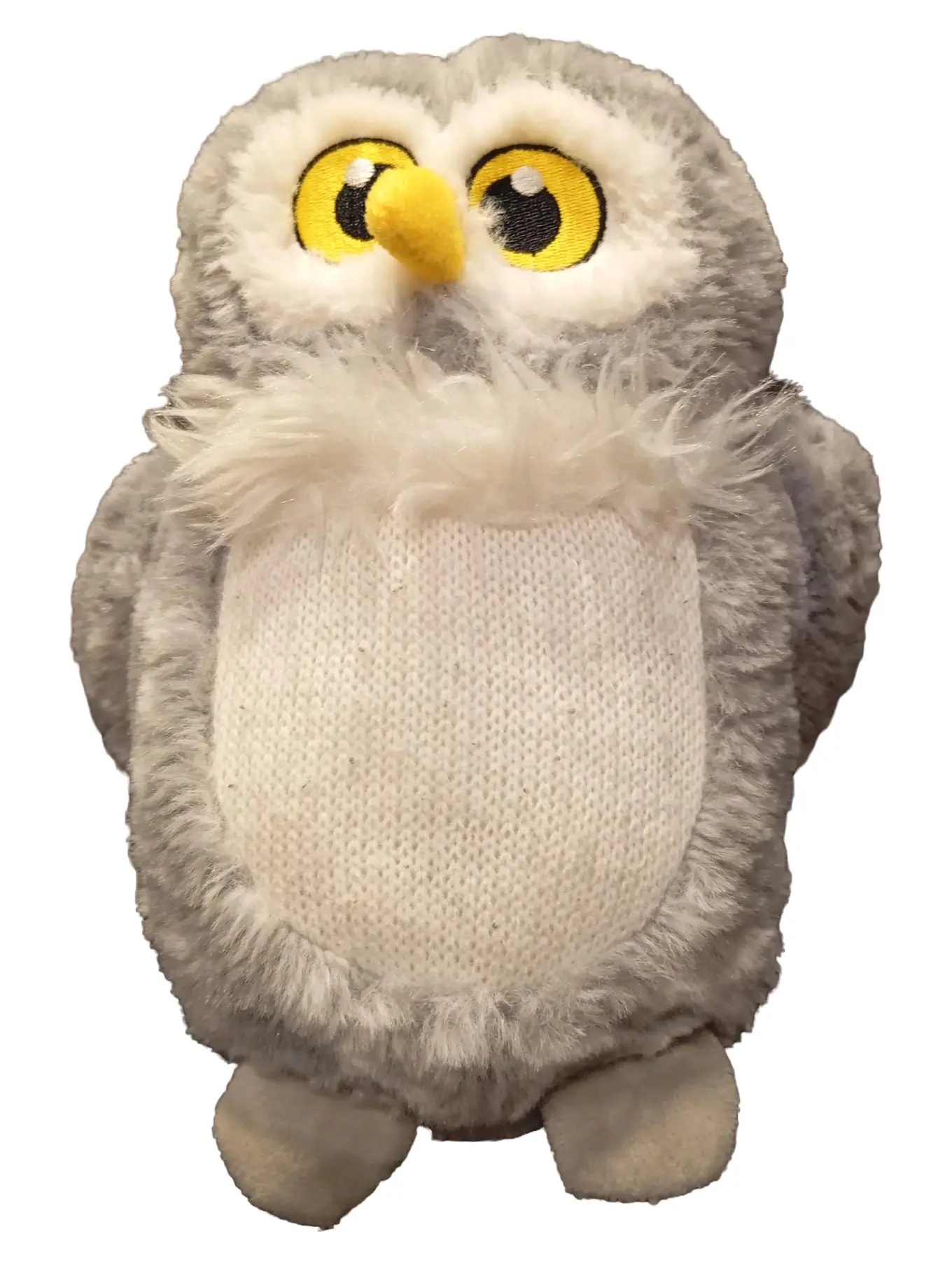 KNITTY FRIENDS Kuscheltier Eule Grau 24cm Charmant Stofftier Kinder Spielzeug