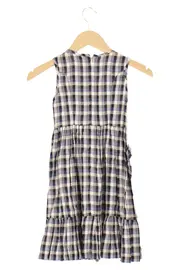 Vorschaubild 2 von Kinder Blusenkleid Gr. 104 Kariert Mehrfarbig Leinen Viskose