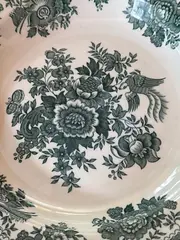 Vorschaubild 2 von Dekoschale Vogel Blumen Porzellan Weiß 22cm