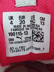 Vorschaubild 3 von Sneaker low Kinder Gr. 20 Grau Pink Sportlich Klettverschluss