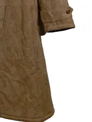 Vorschaubild 4 von Herren Ledermantel Wildleder Fellkragen Braun Gr. 50 Klassisch