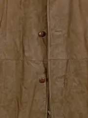 Vorschaubild 3 von Herren Ledermantel Wildleder Fellkragen Braun Gr. 50 Klassisch