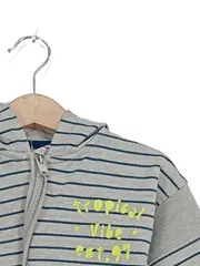 Vorschaubild 2 von Kinder Kapuzenpullover gestreift Gr. 110 Mehrfarbig Casual