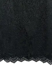 Vorschaubild 2 von Damen Spitzenkleid Gr. 32/XXS Schwarz Elegant Kurzarm Festlich