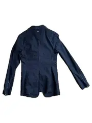 Vorschaubild 3 von Damen Blazer Jacke Gr. 38 Schwarz Baumwolle Casual